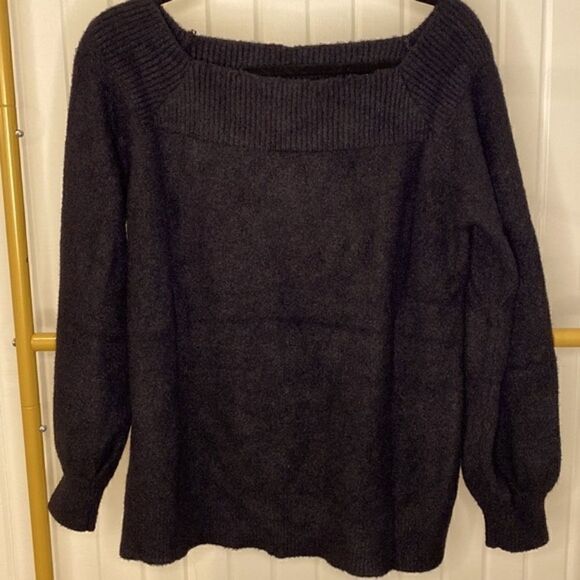 New York & Company Boat Neck Black Sweater - Picture 4 of 5